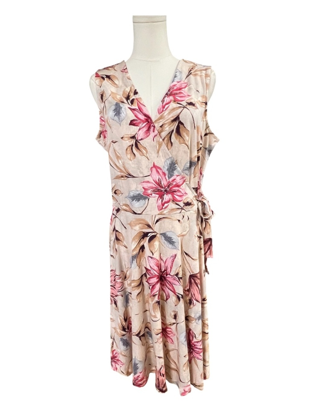 NWT Lascana Floral Crossover V-Neck A-Line Dress | Size 12